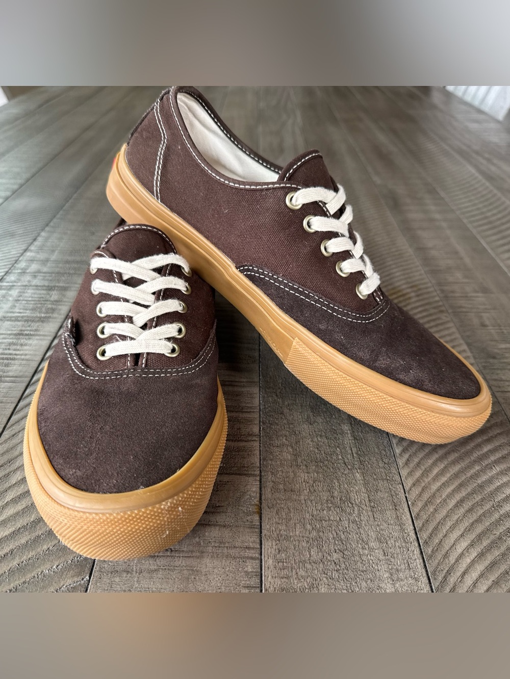 Vans Skate Authentic Brown Canvas/Gum Skater Sneakers Men’s Size 10.5 (NWOT) - Picture 3 of 16